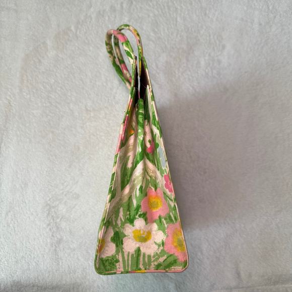 Vintage 1960s Floral Satchel Handbag, Spring Bag, Gardiner Maine Margaret Smith - Picture 4 of 12